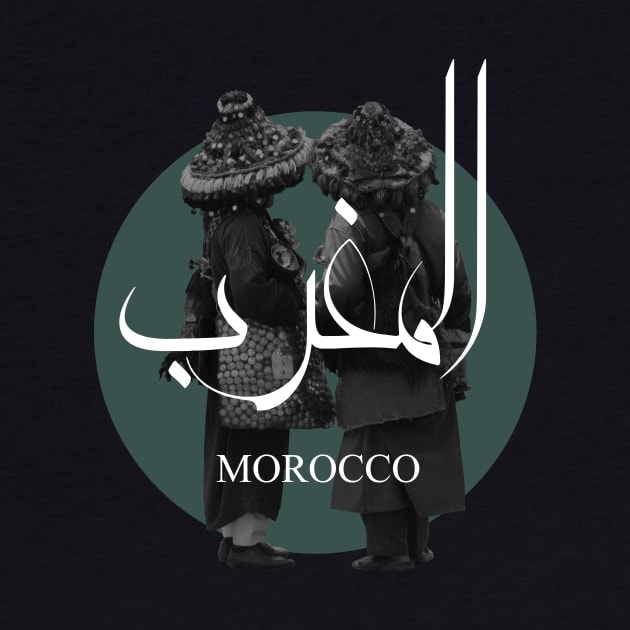 MOROCCO sticker moroccan garrab moroccan culture green T-shirt by TareQ-DESIGN